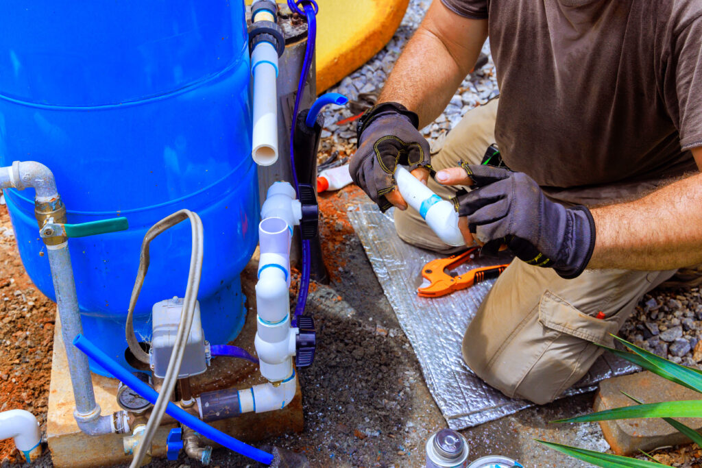 pressure tank installation